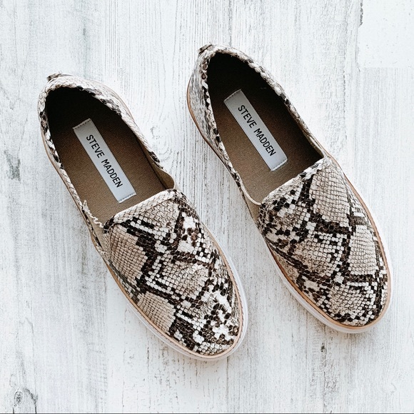 Steve Madden Shoes - Steve Madden Jalia Snakeskin Slip-On Sneakers